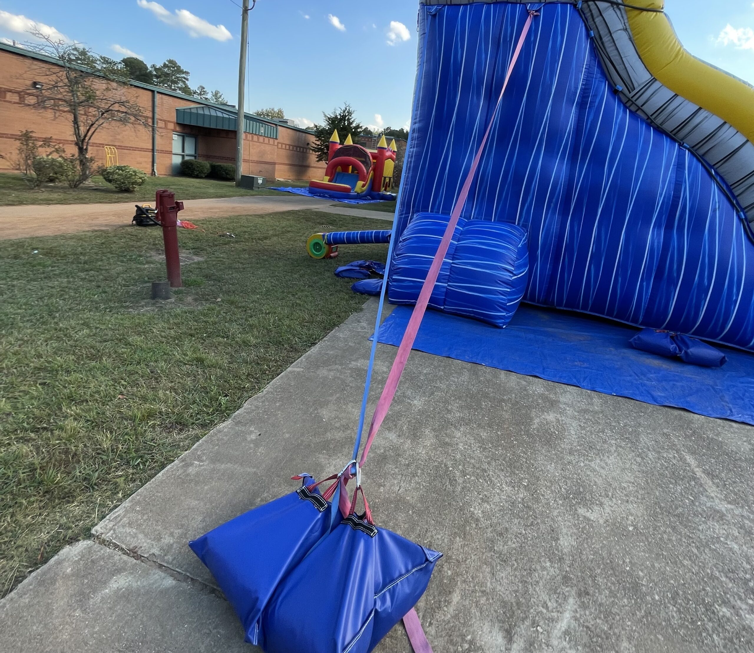 safe bounce house rental set up