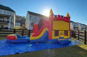 bounce house rental at a customer's party