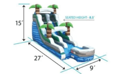 15' Tropical Marble Water Slide