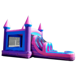 inflatable bounce house water slide kids pink2 1755708557 Pink Princess Bounce and Slide Combo