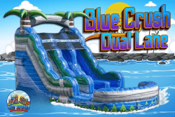 15' Blue Crush Dual Lane Water Slide