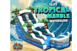 15' Tropical Marble Water Slide